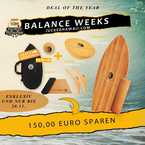 *Deal of the Year - Balance Board Set Ocean Rocker Bamboo*