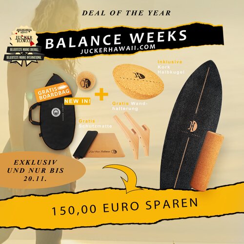 *Deal of the Year - Balance Board Set Ocean Rocker Black*